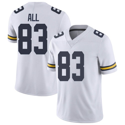 Erick All Michigan Wolverines Men's NCAA #83 White Limited Brand Jordan College Stitched Football Jersey POD7354NY